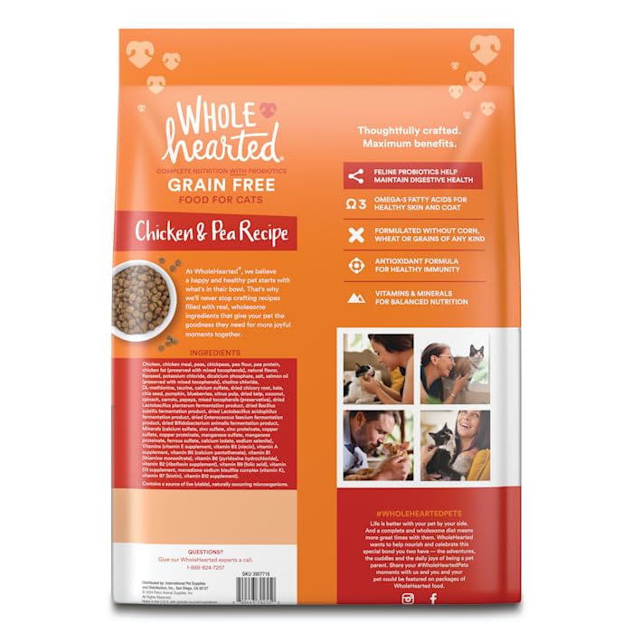 WholeHearted Grain Free Chicken Formula Dry Cat Food 12 lbs.
