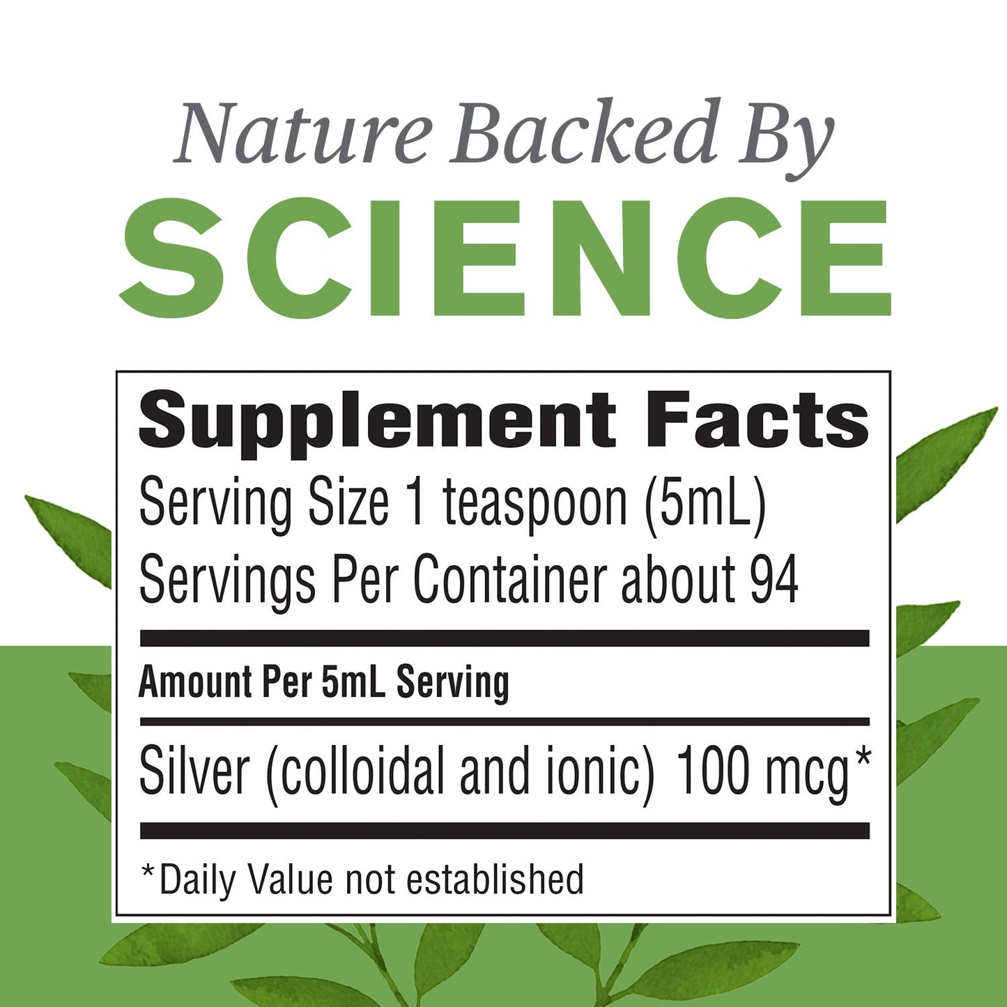 Nature's Sunshine Silver Shield Liquid, 16 Fl Oz | Colloidal Silver Liquid with Aqua Sol Technology Provides Immune Support and Protection