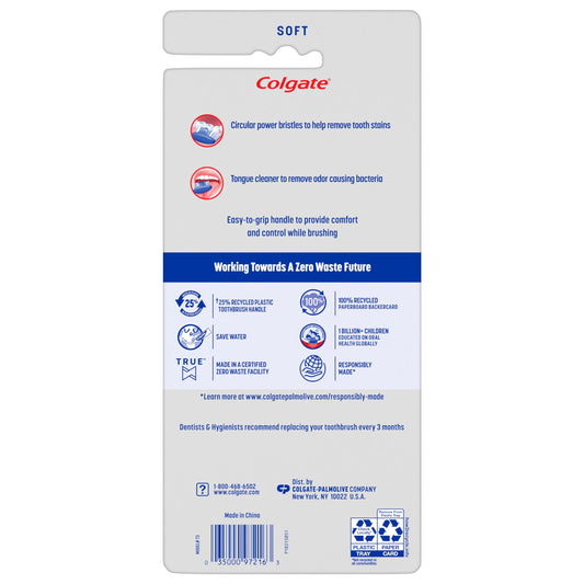 Colgate Extra Clean Toothbrush, Soft Toothbrush for Adults, 6 Count (Pack of 1)