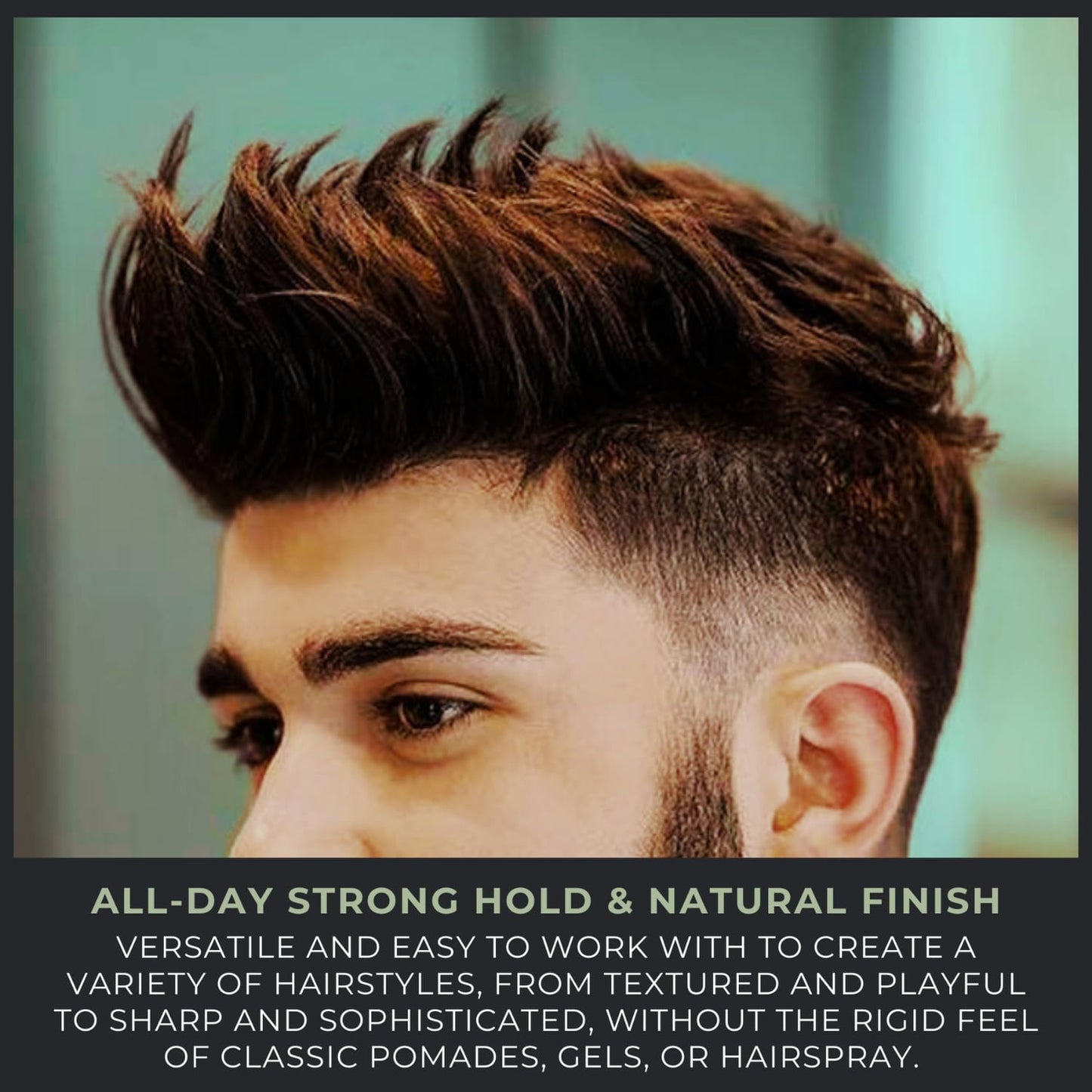 BRIGHTSIDE Firm Clay Wax - Stong Hold Natural Finish - Water Based - Kaolin & Bentonite Clay, Macadamia Nut Oil, Beeswax, & Squalane Blend - For All Hair Types - Premium Hair Styling Product (2.5oz)