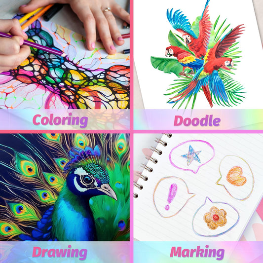 Yangmei Valentines Day Gifts for Kids, Art Supplies, 12 Rainbow Colored Pencils, Teen Girl Gifts Trendy Stuff, Easter Basket Essentials, Art Supplies for Kids 9-12, Gift for 5-12 Year Old Girl