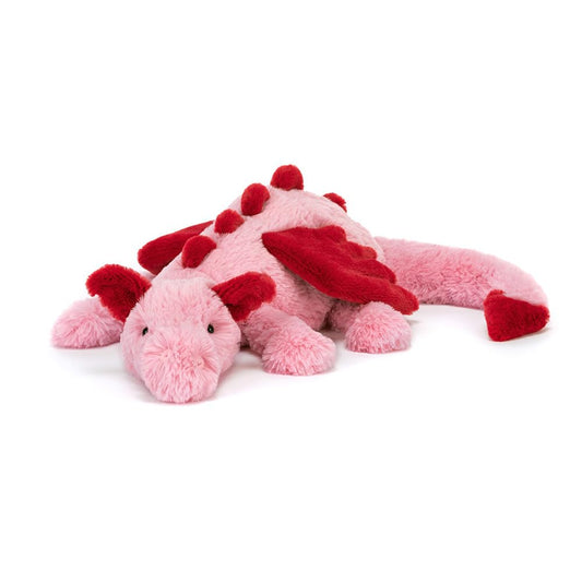 Jellycat Heart Dragon, 20 inches, Large, Pink and Red Plush Toy