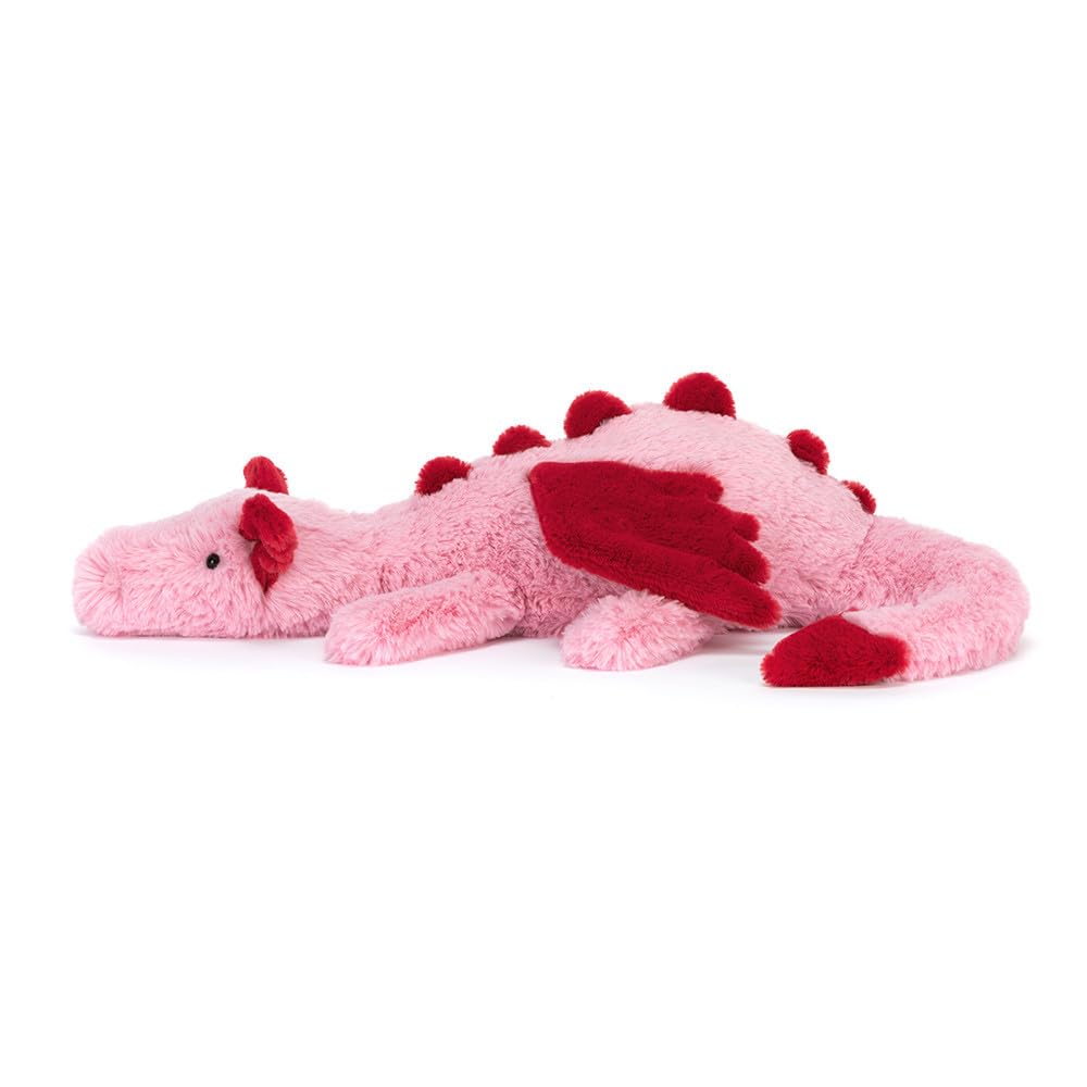 Jellycat Heart Dragon, 20 inches, Large, Pink and Red Plush Toy