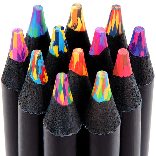Yangmei Valentines Day Gifts for Kids, Art Supplies, 12 Rainbow Colored Pencils, Teen Girl Gifts Trendy Stuff, Easter Basket Essentials, Art Supplies for Kids 9-12, Gift for 5-12 Year Old Girl