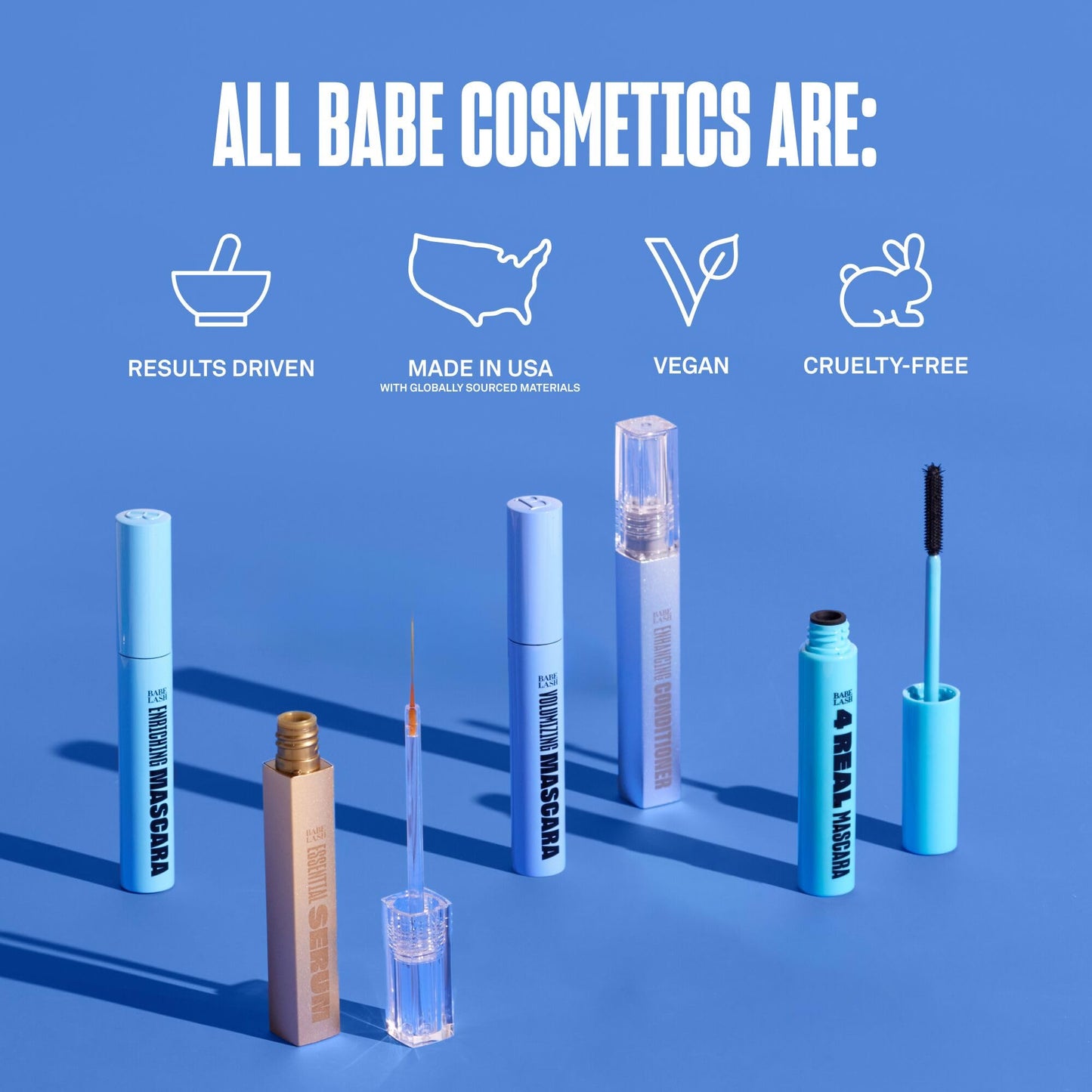Babe Original Babe Lash Serum - Fuller & Longer Looking Eyelashes, Clear Essential Serum for Natural Lashes and Lash Extensions, 2mL, 3-month Supply