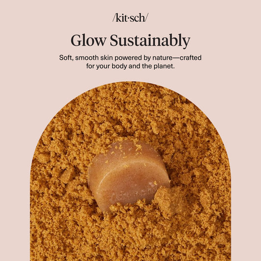 Kitsch Exfoliating Sugar Scrub for Body – All Natural Body Scrub Bar Soap for Smooth, Hydrated & Glowing Skin - Vegan Soap Bar Exfoliator for Men and Women - Made in the USA - 4 oz