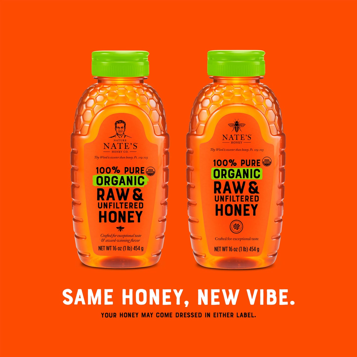 Nate's Organic 100% Pure, Raw & Unfiltered Honey - USDA Certified Organic - 16oz. Squeeze Bottle
