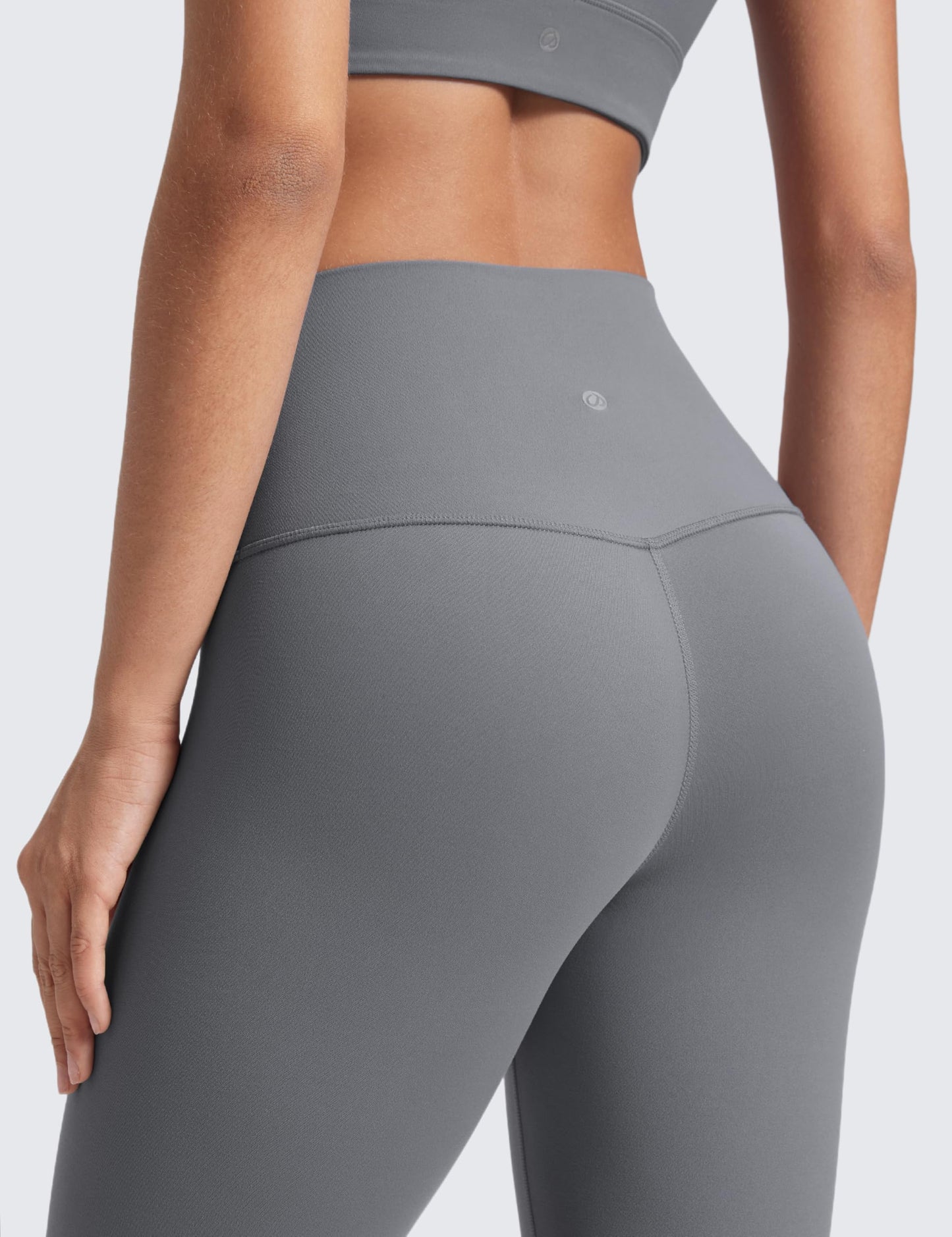 CRZ YOGA Butterluxe Yoga Leggings 25" - High Waisted Buttery Soft Womens Workout Lounge Pants Solar Grey Medium