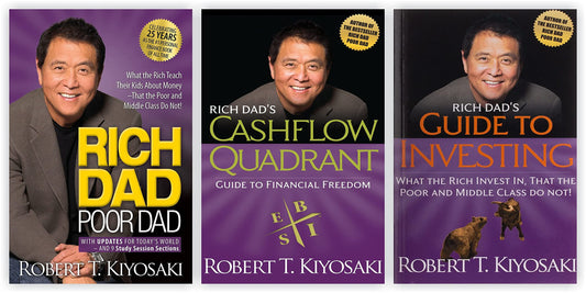 Rich Dad Poor Dad 3 Books Collection Set [Rich Dad Poor Dad, Rich Dad's Cashflow Quadrant & Rich Dad's Guide to Investing] by Robert Kiyosaki